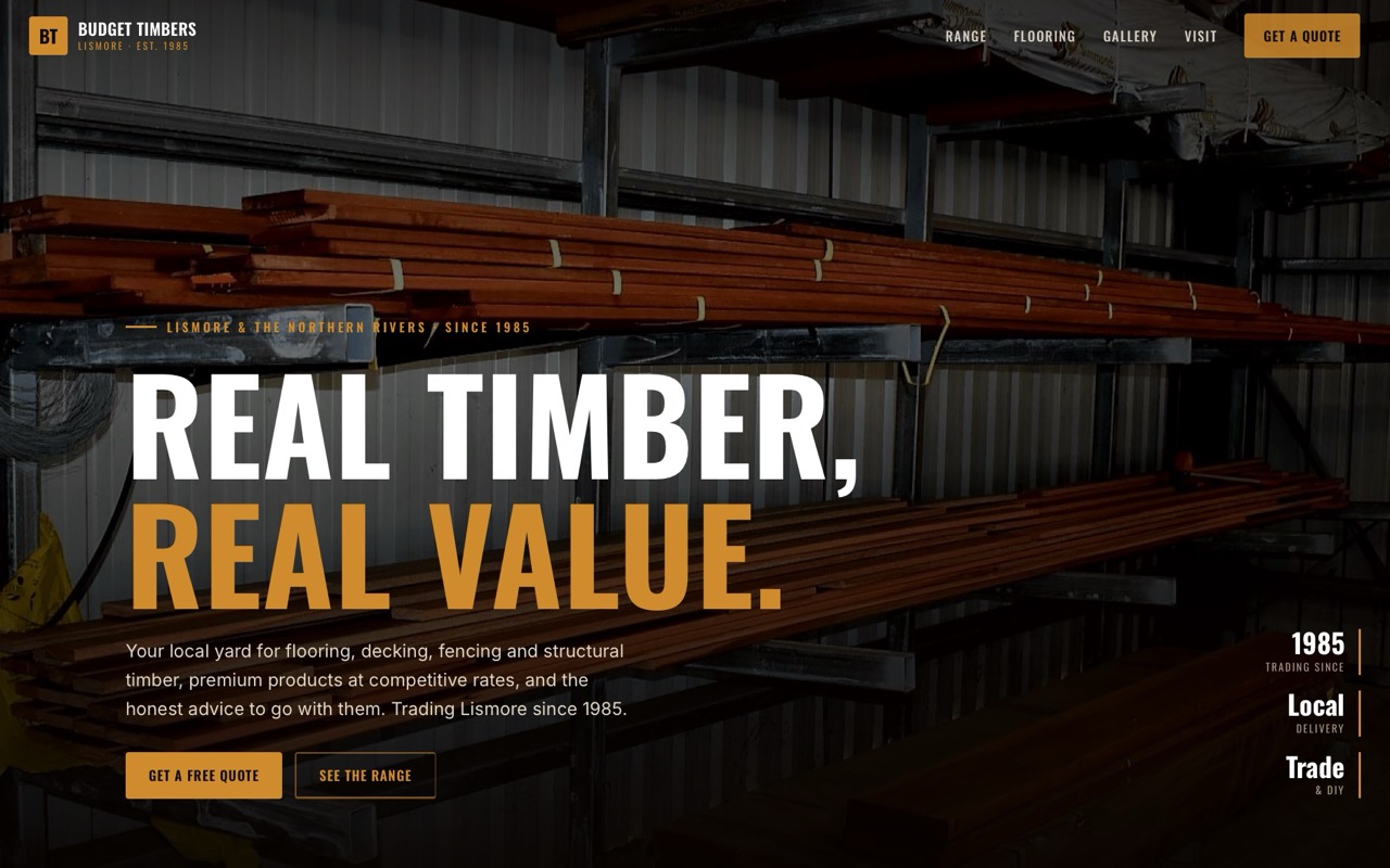Budget Timbers website
