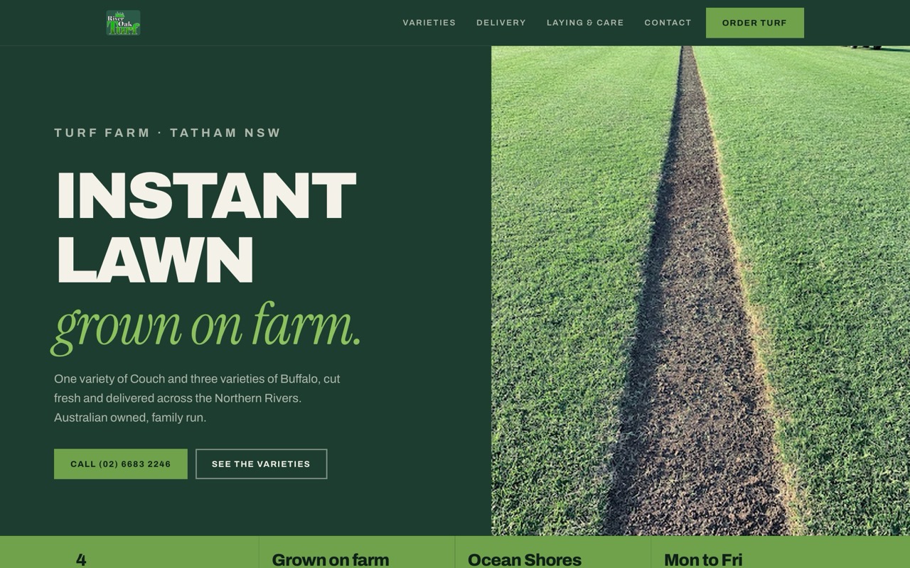 River Oak Turf website