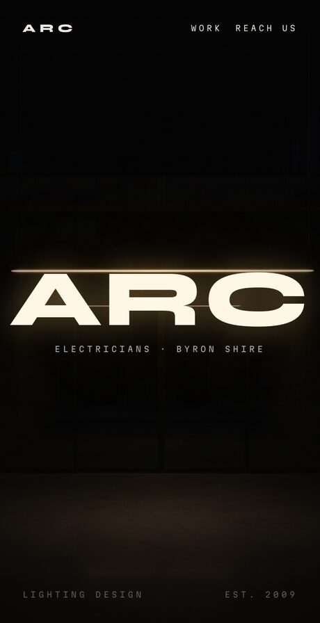 The ARC website, mobile view
